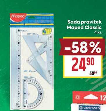 Sada pravítek Maped Classic 4 ks 