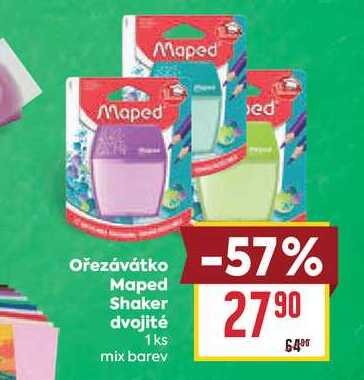 Ořezávátko Maped Shaker dvojité 1ks mix barev