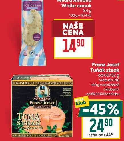 Franz Josef Tuňák steak od 60/52 g