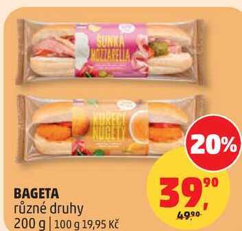 BAGETA různé druhy, 200 g