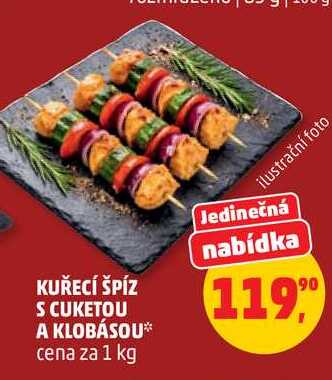 KUŘECÍ ŠPÍZ S CUKETOU A KLOBÁSOU, 1 kg