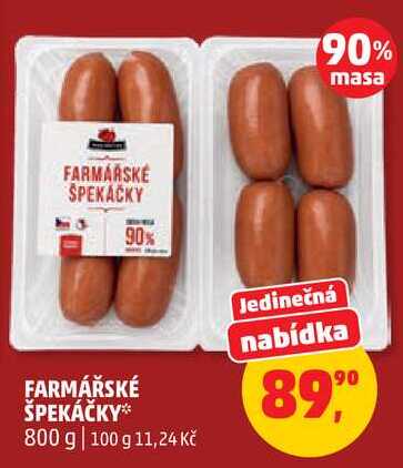 FARMÁŘSKÉ ŠPEKÁČKY, 800 g 