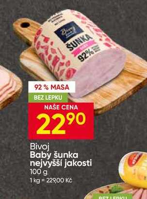 Bivoj Baby šunka nejvyšší jakosti 100 g