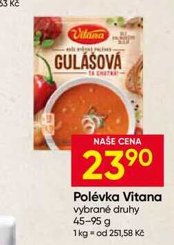 Polévka Vitana vybrané druhy 45-95 g