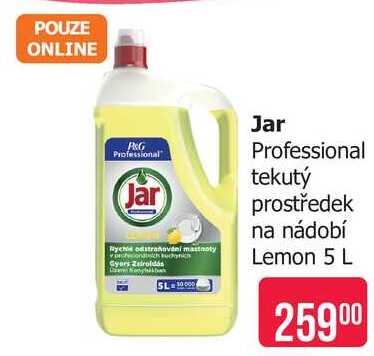 Jar Professional tekutý prostředek na nádobí Lemon 5 L