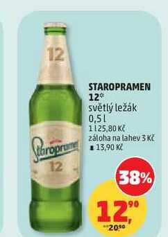 STAROPRAMEN 12 světlý ležák, 0,5 l