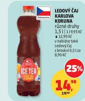 LEDOVÝ ČAJ KARLOVA KORUNA různé druhy, 1,5 l