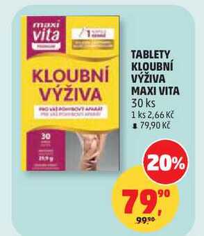 TABLETY KLOUBNÍ KLOUBNÍ VÝŽIVA MAXI VITA, 30 ks