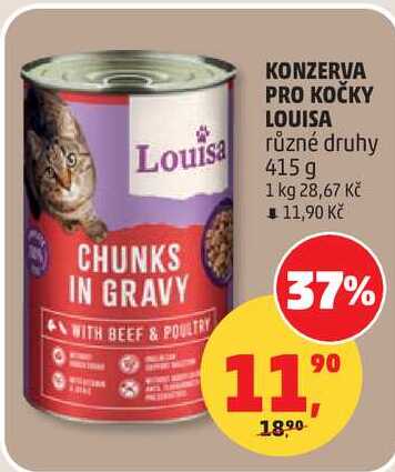 KONZERVA PRO KOČKY LOUISA různé druhy, 415 g