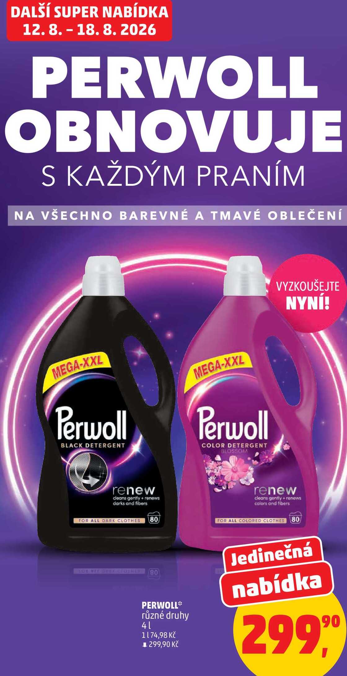 PERWOLL různé druhy, 4 l