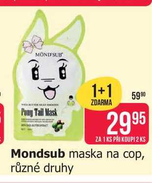 Mondsub maska na cop, různé druhy