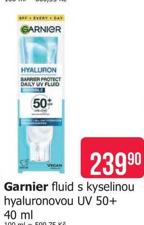 Garnier fluid s kyselinou hyaluronovou UV 50+ 40 ml