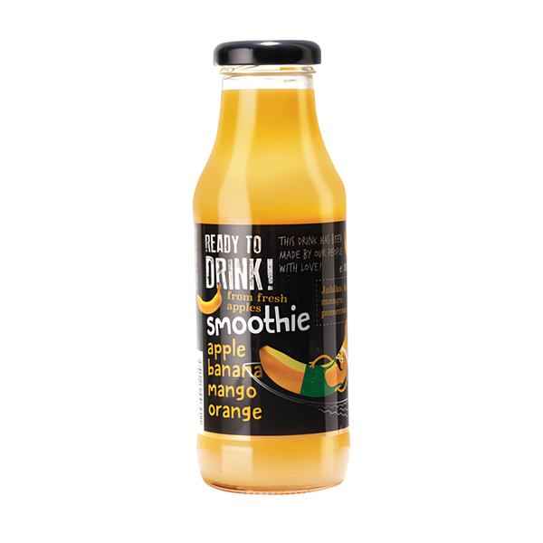 Ready to drink! Smoothie Jablko, banán, mango, pomeranč