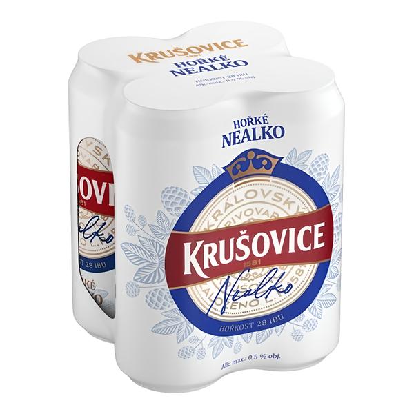 Krušovice Pivo nealkoholické, plech 4x500ml
