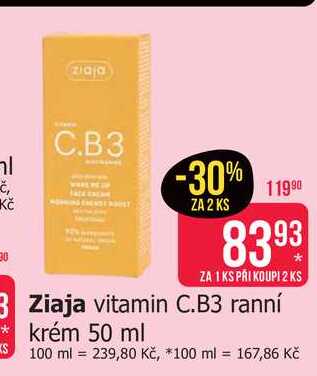 Ziaja vitamin C.B3 ranní krém 50 ml 