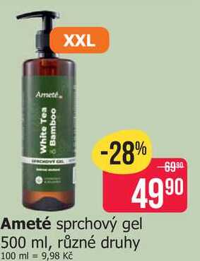 Ameté sprchový gel 500 ml, různé druhy