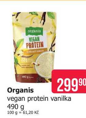 Organis vegan protein vanilka 490 g
