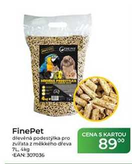 FinePet dřevěná podestýlka pro zvířata z měkkého dřeva 7L, 4kg 