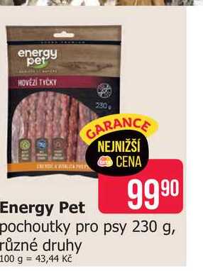 Energy Pet pochoutky pro psy 230 g, různé druhy 