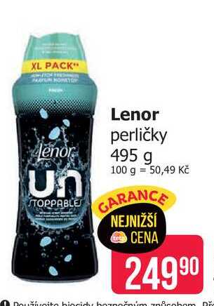 Lenor Unstoppables Vonné Perličky 495g, vybrané druhy