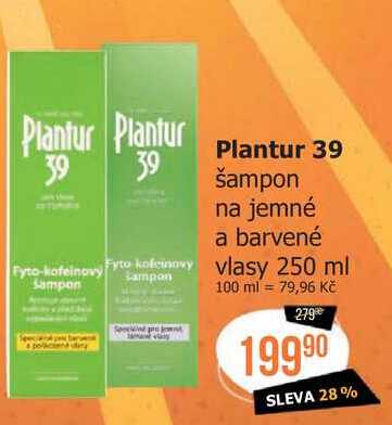 Plantur šampon na jemné a barvené vlasy 250 ml