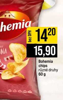 Bohemia chips různé druhy 60 g 