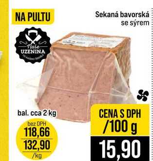 Sekaná bavorská se sýrem 100g