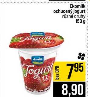 Ekomilk ochucený jogurt různé druhy 150 g 