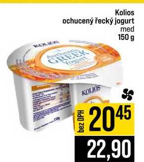 Kolios ochucený řecký jogurt med 150 g 