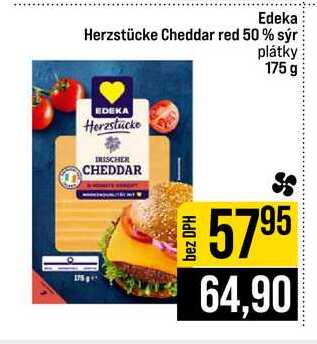 Edeka Herzstücke Cheddar red 50% sýr plátky 175 g