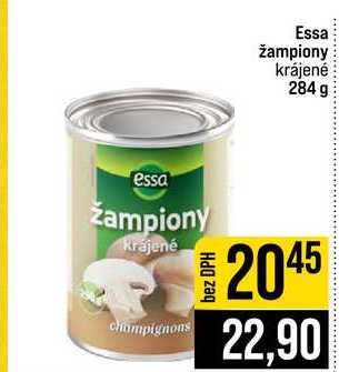 Essa žampiony krájené 284 g