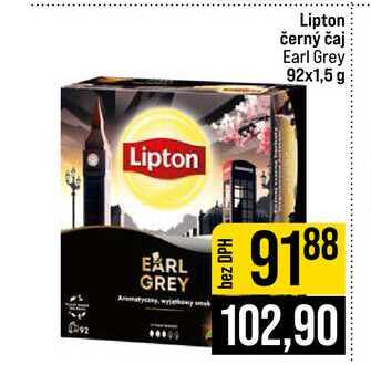 Lipton černý čaj Earl Grey 92x1,5 g 