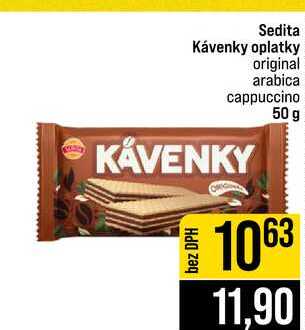 Sedita Kávenky oplatky original arabica cappuccino 50 g