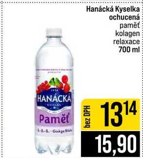 Hanácká Kyselka ochucená paměť kolagen relaxace 700 ml