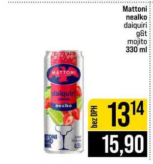 Mattoni nealko daiquiri g&t mojito 330 ml