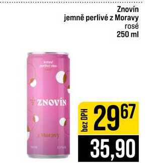 Znovín jemně perlivé z Moravy rosé 250 ml