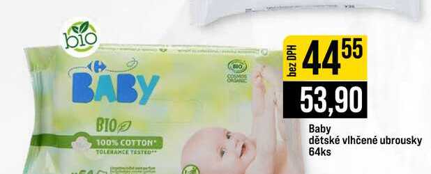 Baby dětské vlhčené ubrousky 64ks