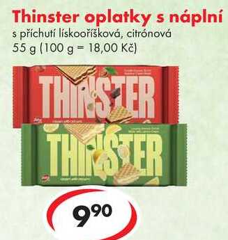 Thinster oplatky s náplní, 55 g