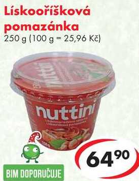 Lískooříšková pomazánka, 250 g