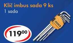 Klíč imbus sada 9 ks