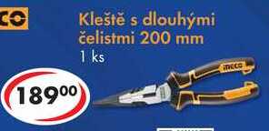 Kleště s dlouhými čelistmi 200 mm
