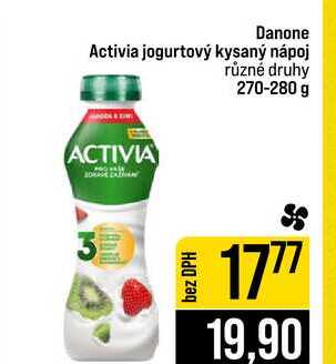 Danone Activia jogurtový kysaný nápoj různé druhy 270-280 g