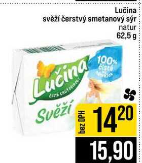 Lučina svěží čerstvý smetanový sýr natur 62,5 g
