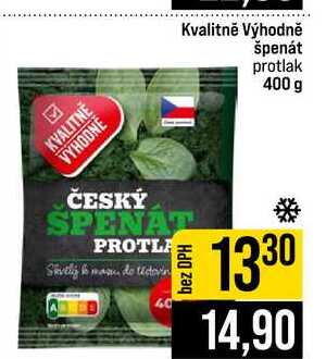 Kvalitně Výhodně špenát protlak 400 g