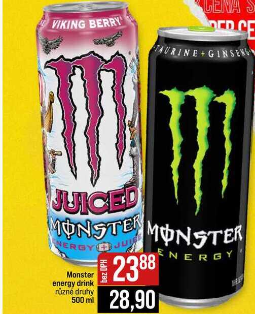Monster energy drink různé druhy 500 ml 