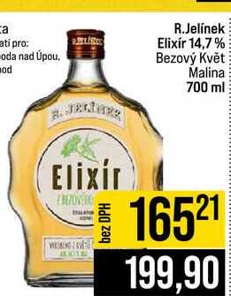 R.Jelínek Elixír 14,7% Bezový Květ Malina 700 ml
