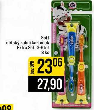 Soft dětský zubní kartáček Extra Soft 3-6 let