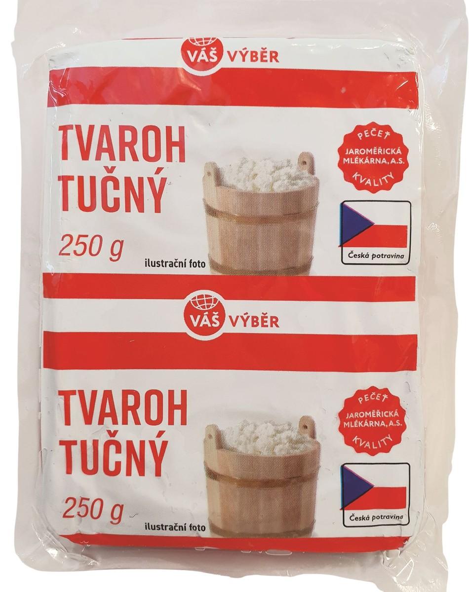 VÁŠ VÝBĚR Tvaroh tučný, 250 g