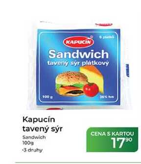 Kapucín tavený sýr Sandwich 100g