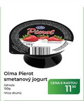 Olma Pierot smetanový jogurt Jahoda 150 g